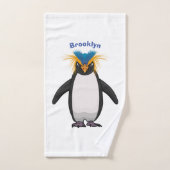 Cute macaroni penguin cartoon bad handdoek (Handdoek)