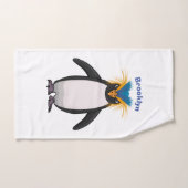 Cute macaroni penguin cartoon bad handdoek (Handdoek)