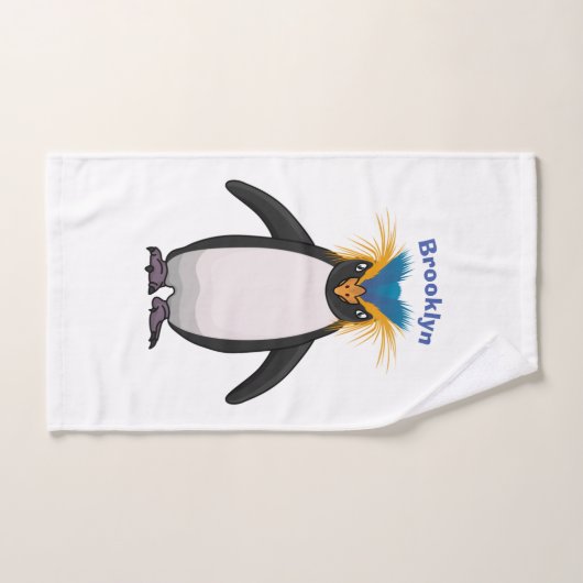 Cute macaroni penguin cartoon bad handdoek (Handdoek)