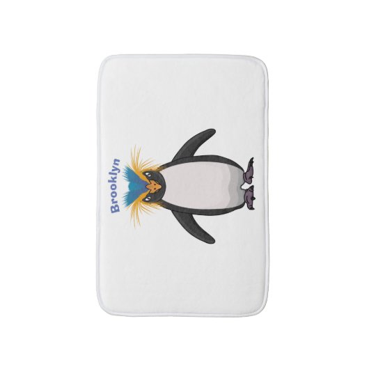 Cute macaroni penguin cartoon badmat (Voorkant Verticaal)