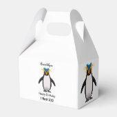 Cute macaroni penguin cartoon bedankdoosjes (Achterkant)