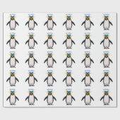 Cute macaroni penguin cartoon cadeaupapier (Vlak)