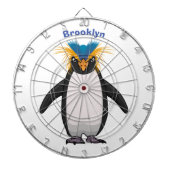 Cute macaroni penguin cartoon dartbord (Voorkant)