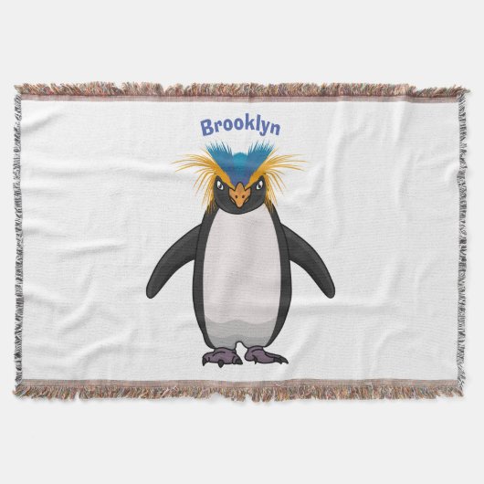 Cute macaroni penguin cartoon deken (Voorkant)