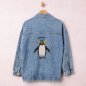 Cute macaroni penguin cartoon denim jacket (Hangar)