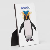 Cute macaroni penguin cartoon fotoplaat (Zijkant)