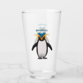 Cute macaroni penguin cartoon glas (Voorkant)