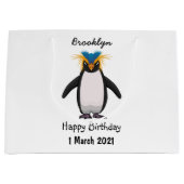 Cute macaroni penguin cartoon groot cadeauzakje (Voorkant)