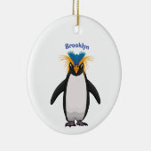 Cute macaroni penguin cartoon keramisch ornament (Rechts)
