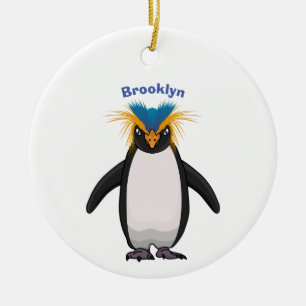 Cute macaroni penguin cartoon keramisch ornament