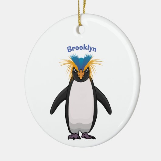 Cute macaroni penguin cartoon keramisch ornament (Links)