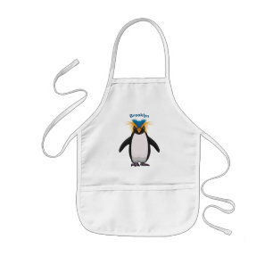 Cute macaroni penguin cartoon kinder schort