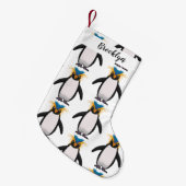Cute macaroni penguin cartoon kleine kerstsok (Voorkant (Hangend))