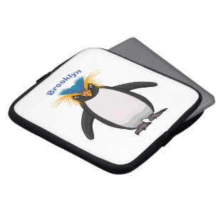 Cute macaroni penguin cartoon laptop sleeve