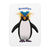 Cute macaroni penguin cartoon magneet (Verticaal)