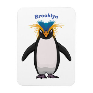 Cute macaroni penguin cartoon magneet