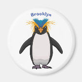 Cute macaroni penguin cartoon magneet (Voorkant)