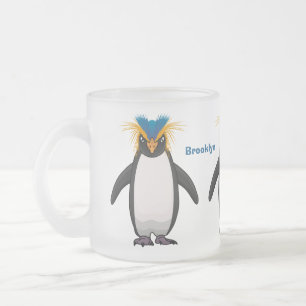Cute macaroni penguin cartoon matglas koffiemok