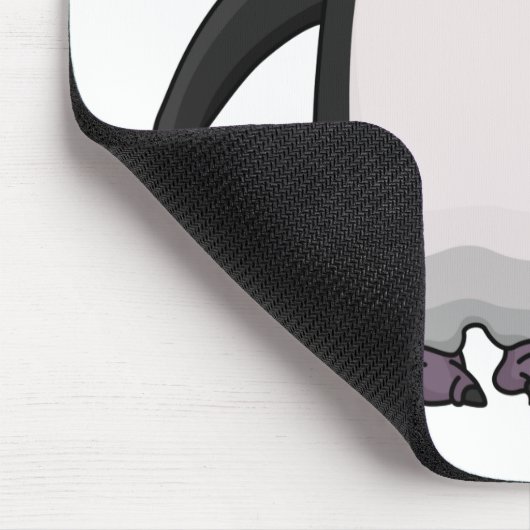 Cute macaroni penguin cartoon muismat (Hoek)