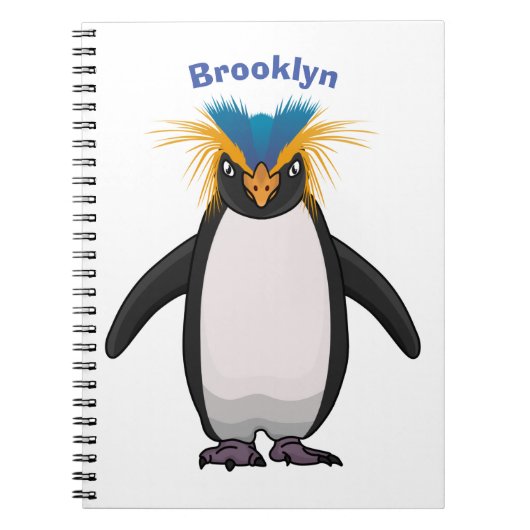 Cute macaroni penguin cartoon notitieboek (Voorkant)