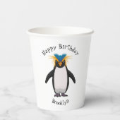 Cute macaroni penguin cartoon papieren bekers (Achterkant)