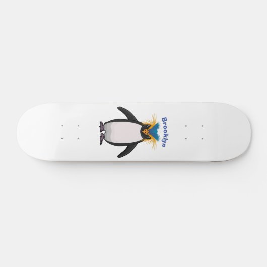 Cute macaroni penguin cartoon persoonlijk skateboard (Horizontaal)