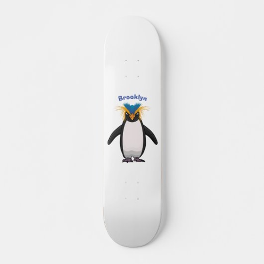 Cute macaroni penguin cartoon persoonlijk skateboard (Voorkant)