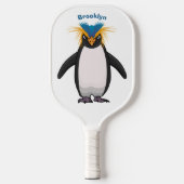 Cute macaroni penguin cartoon pickleball paddle (Voorkant)