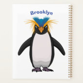 Cute macaroni penguin cartoon planner (Achterkant)