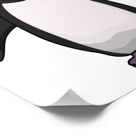 Cute macaroni penguin cartoon poster (Hoek)