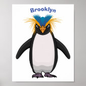 Cute macaroni penguin cartoon poster (Voorkant)