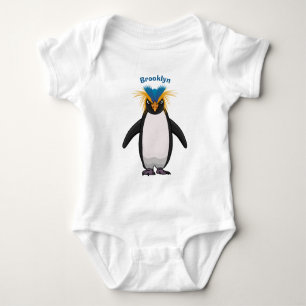 Cute macaroni penguin cartoon romper
