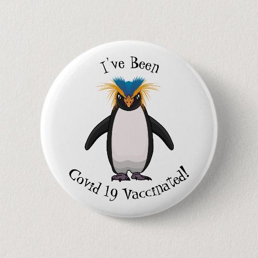 Cute macaroni penguin cartoon ronde button 5,7 cm (Voorkant)
