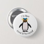 Cute macaroni penguin cartoon ronde button 5,7 cm (Voorkant /achterkant)