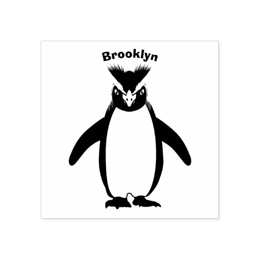 Cute macaroni penguin cartoon rubberstempel (Afrduk)