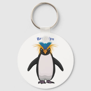 Cute macaroni penguin cartoon sleutelhanger
