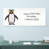 Cute macaroni penguin cartoon spandoek (Beurs)