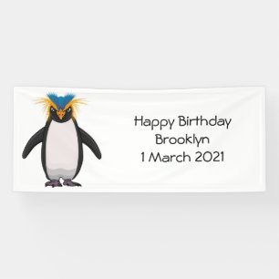Cute macaroni penguin cartoon spandoek