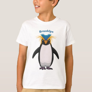 Cute macaroni penguin cartoon t-shirt