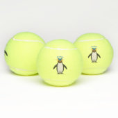 Cute macaroni penguin cartoon tennisballen (Multi)