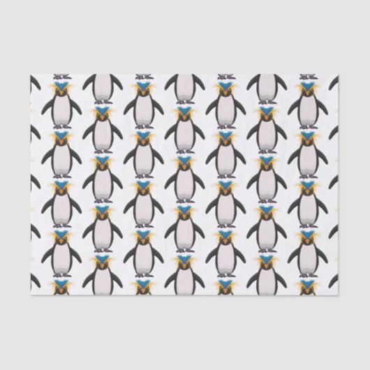 Cute macaroni penguin cartoon tissuepapier (Voorkant)