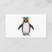 Cute macaroni penguin cartoon visitekaartje (Achterkant)