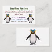 Cute macaroni penguin cartoon visitekaartje (Voorkant / Achterkant)