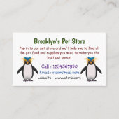 Cute macaroni penguin cartoon visitekaartje (Voorkant)