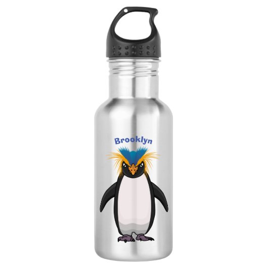 Cute macaroni penguin cartoon waterfles  (Voorkant)
