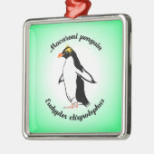 Cute Macaroni Penguin Metalen Ornament (Links)