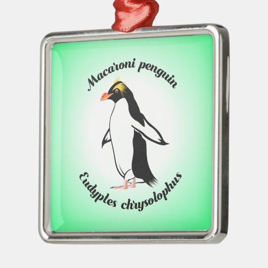 Cute Macaroni Penguin Metalen Ornament (Links)