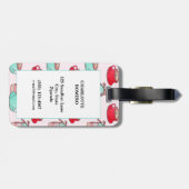 Cute Macarons en Cappuccino | Deegwaren | Monogram Bagagelabel (Achterkant horizontaal)