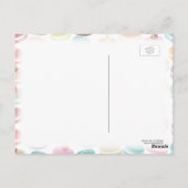 Cute Macarons Pattern Briefkaart (Achterkant)