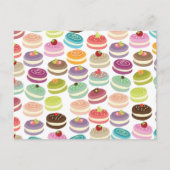 Cute Macarons Pattern Briefkaart (Voorkant)